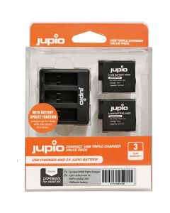 Jupio Value Pack 2X Battery HERO5/6/7(2018) AHDBT501 1260mAh