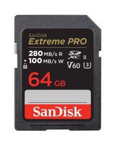 SanDisk Pro 64GB V60 UHS-II SD Cards 280/100MB/s