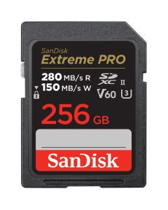 SanDisk Pro 256GB V60 UHS-II SD Cards 280/100MB/s