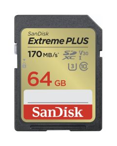 SanDisk Extreme Plus 64GB SDHC Memory Card 80MB