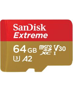SanDisk Extreme MicroSDXC 64GB SD Adapter Action