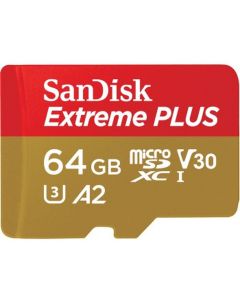SanDisk Extreme Plus MicroSDXC 64GB+SD Adapter A